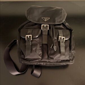 Prada Nylon Backpack, Black - Vintage